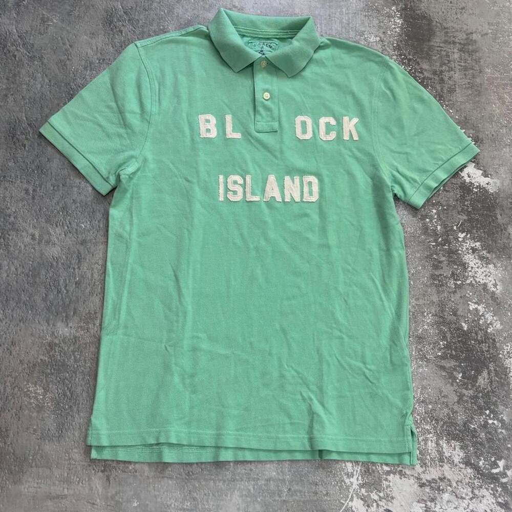 Jcrew Block Island Mint Green Polo Shirt. Size Medium